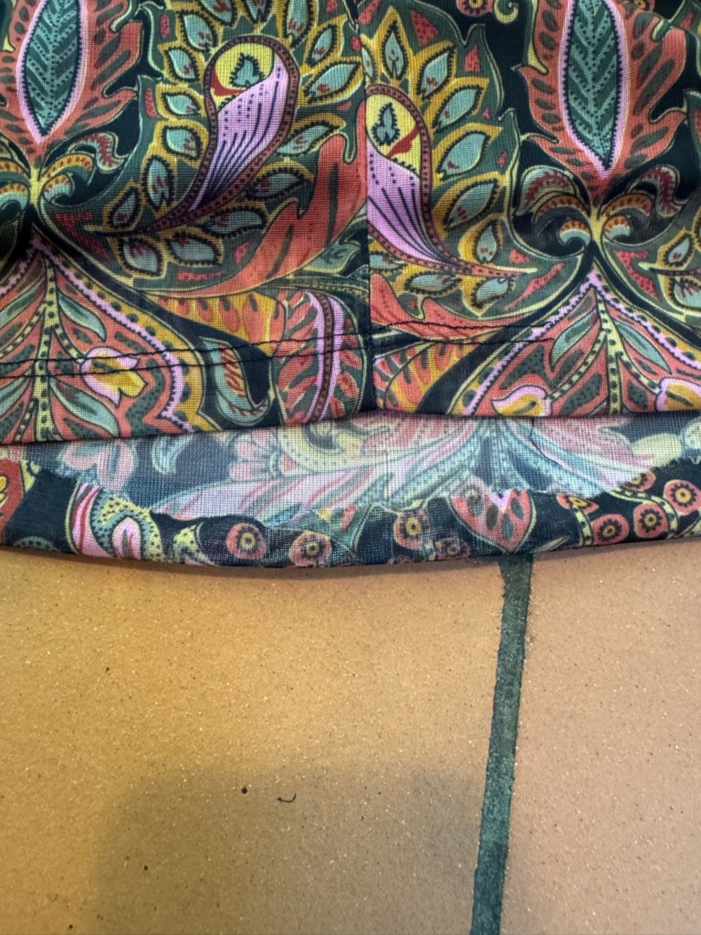 90s Vintage Paisley Maxi Dress Crisscross Back - Mesh  dress open strappy back - Picture 12 of 13